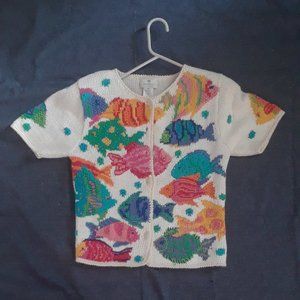 Susan Bristol Fish Sweater - size PP